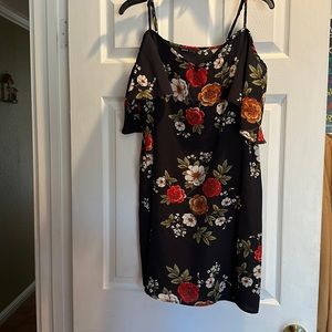 Cold shoulder floral dress
